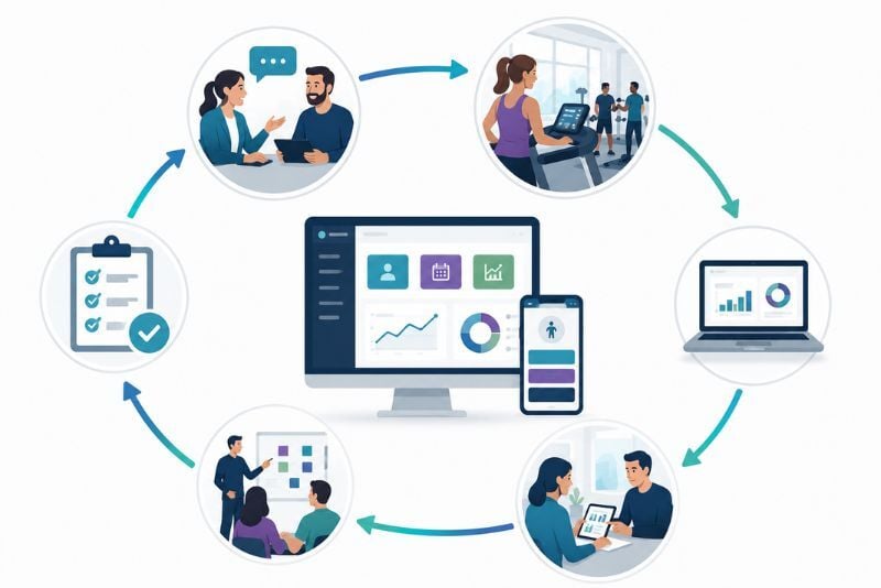 Process flow of development around customers