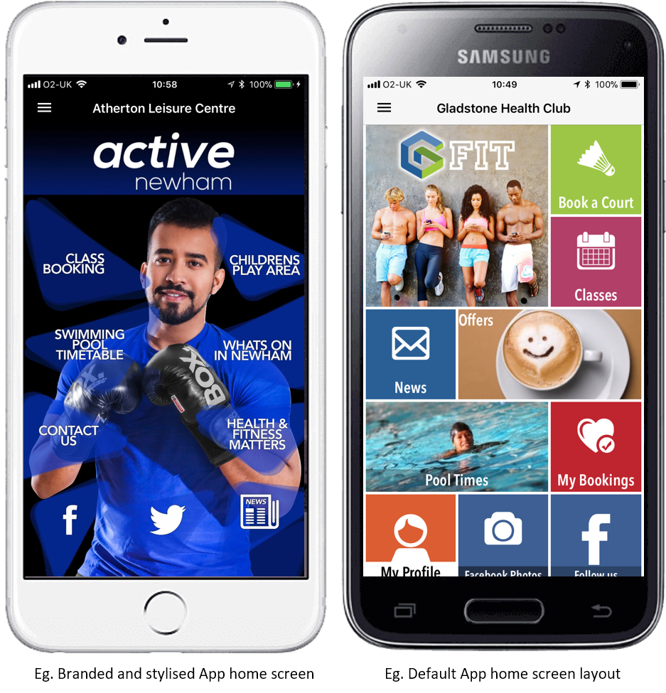 MobilePro 2 phones default and stylised examples