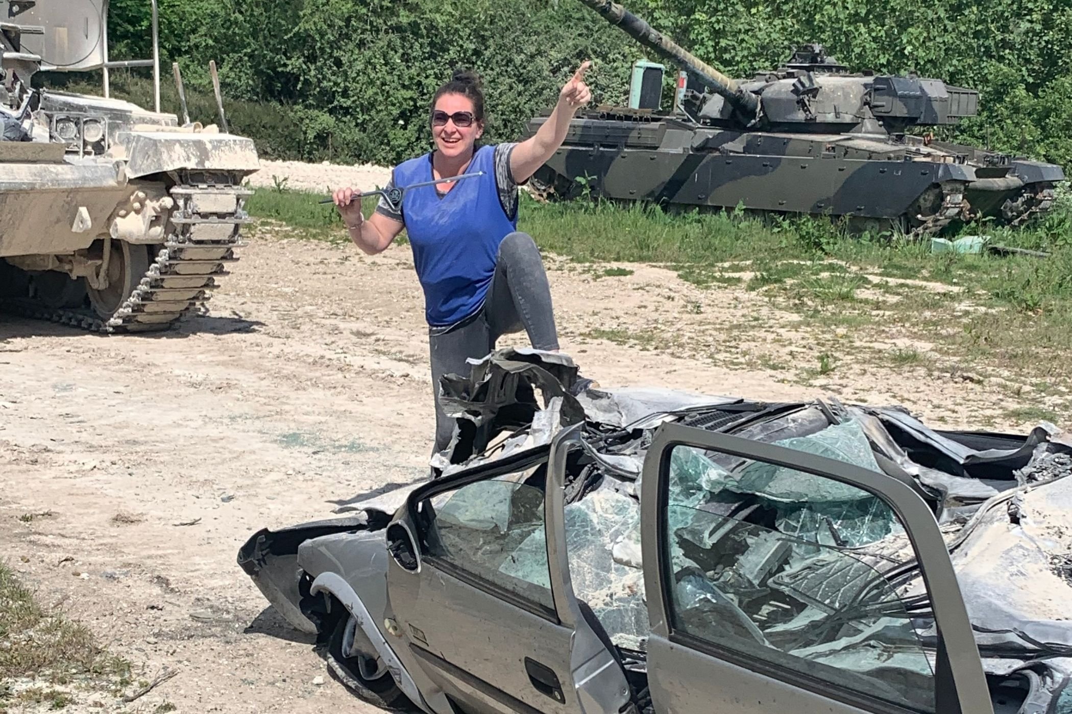 Staff Images - Deb tank driving